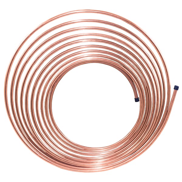 NiCopp Nickel/Copper Brake Line Tubing Coil, 1/4 x 25', CNC-425